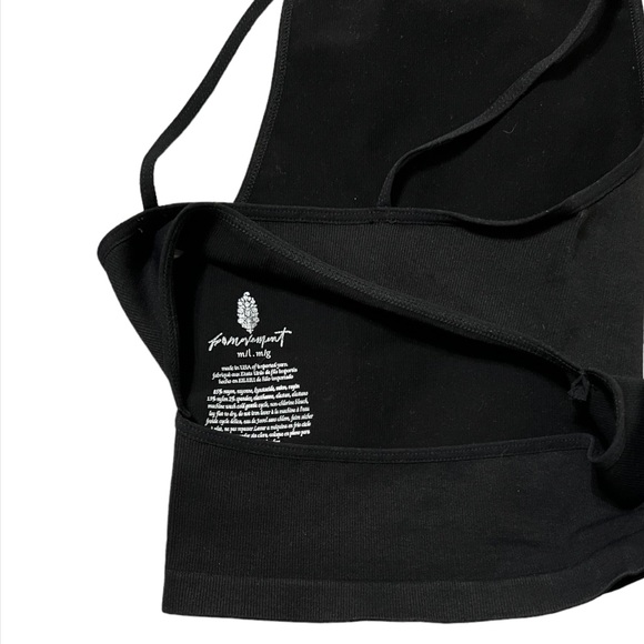 Free People Movement Tighten Up Keyhole Long Tank Top Black NWOT - Picture 7 of 8